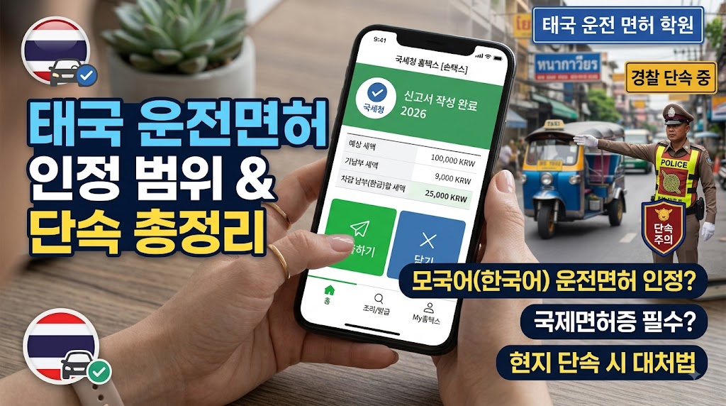 태국에서 한국 면허증 인정될까? 국제면허증 필수 여부부터 현지 경찰 단속 규정까지 완벽 정리