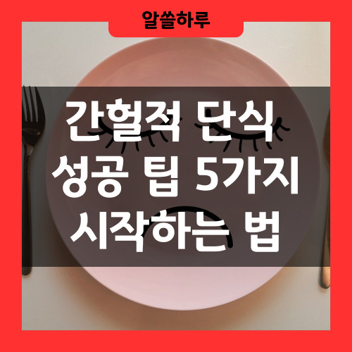 간헐적 단식 성공 팁 5가지