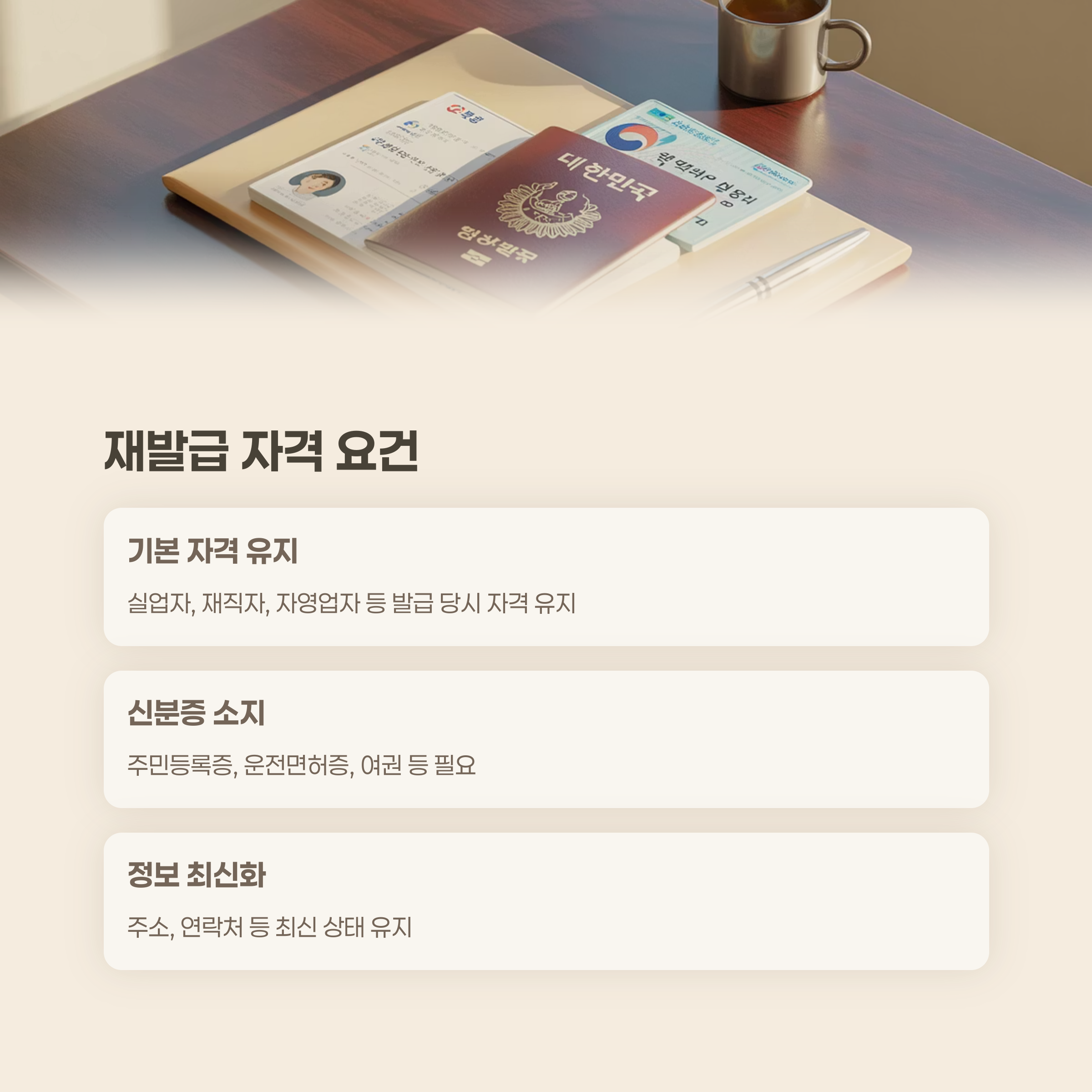 국민 내일배움카드 재발급 자격 요건