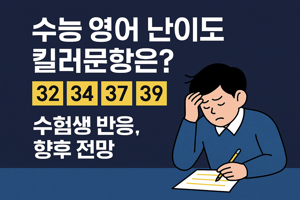 수능 영어 난이도, 킬러문항은? 32번, 34번, 37번, 39번 문항, 수험생 반응, 향후 전망