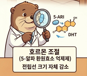 돋보기를 들고있는 수달
