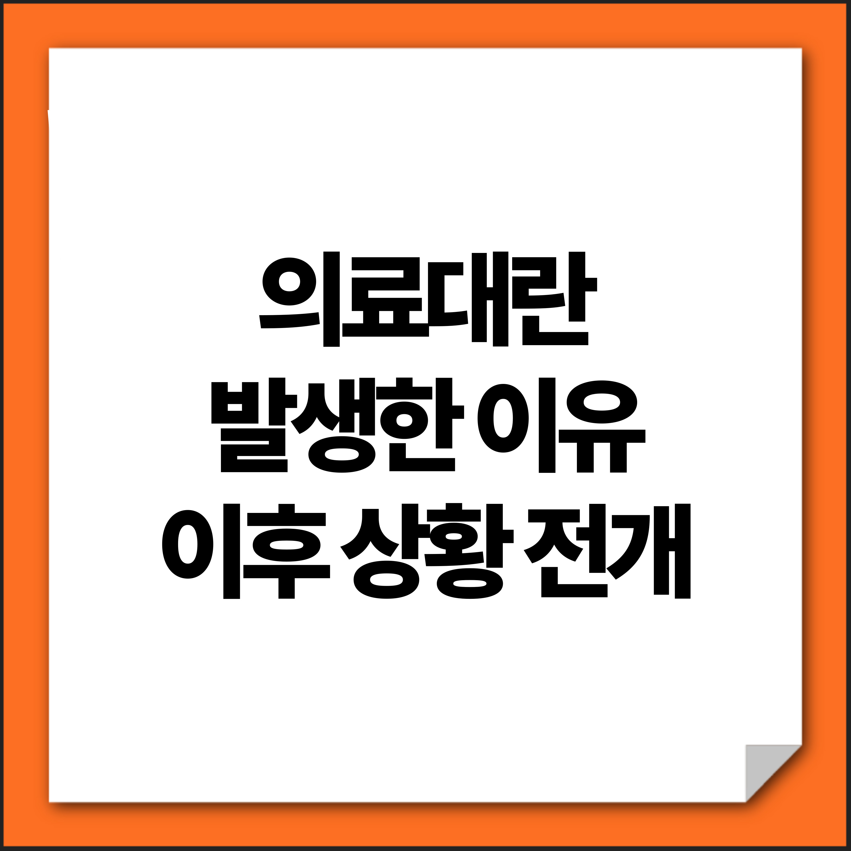 의료대란 발생한 이유