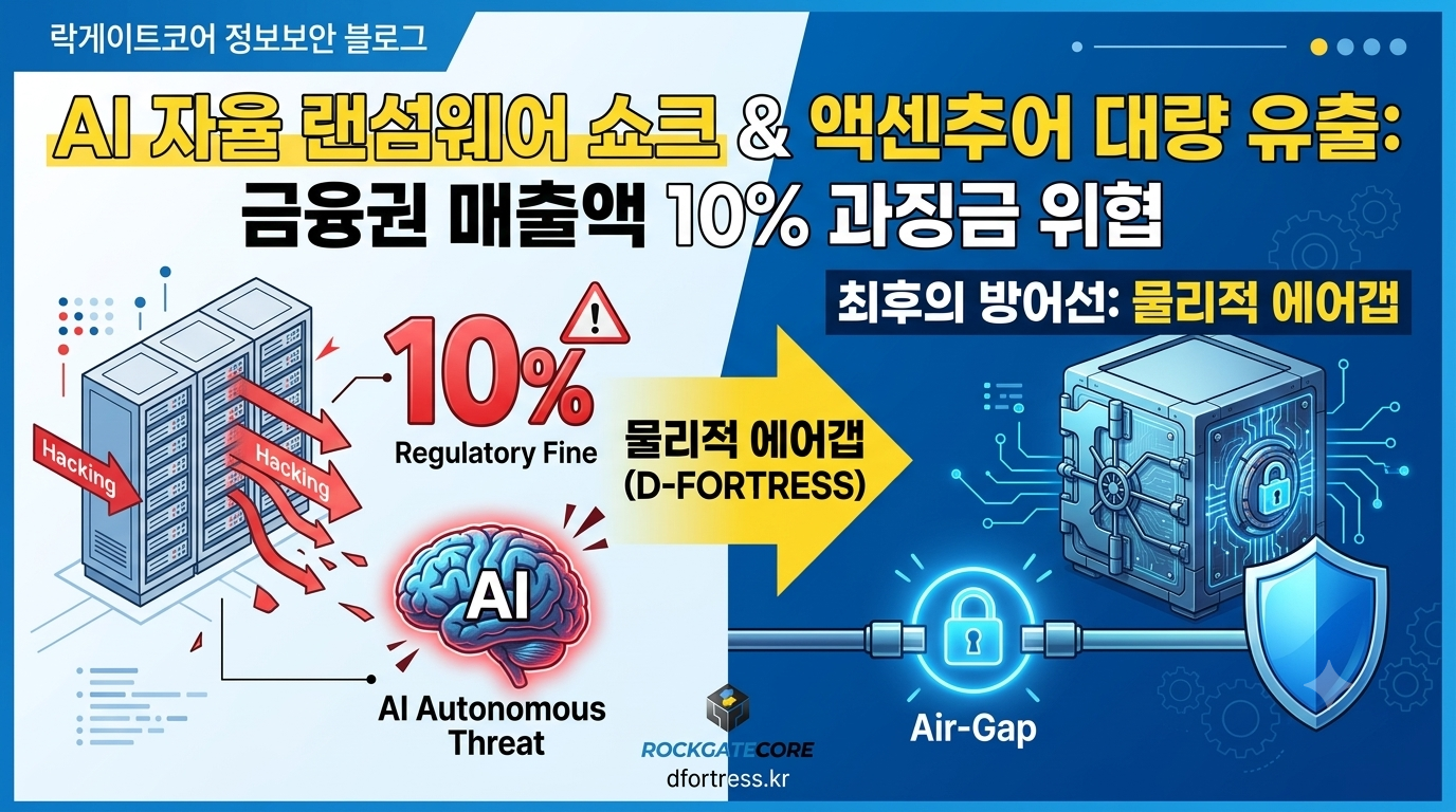 액센추어 소스코드 대량 유출과 AI 자율 랜섬웨어 쇼크: 금융권 매출액 10% 과징금을 방어할 최후의 물리적 에어갭