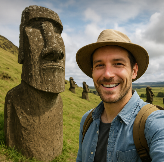 모아이 여행사진