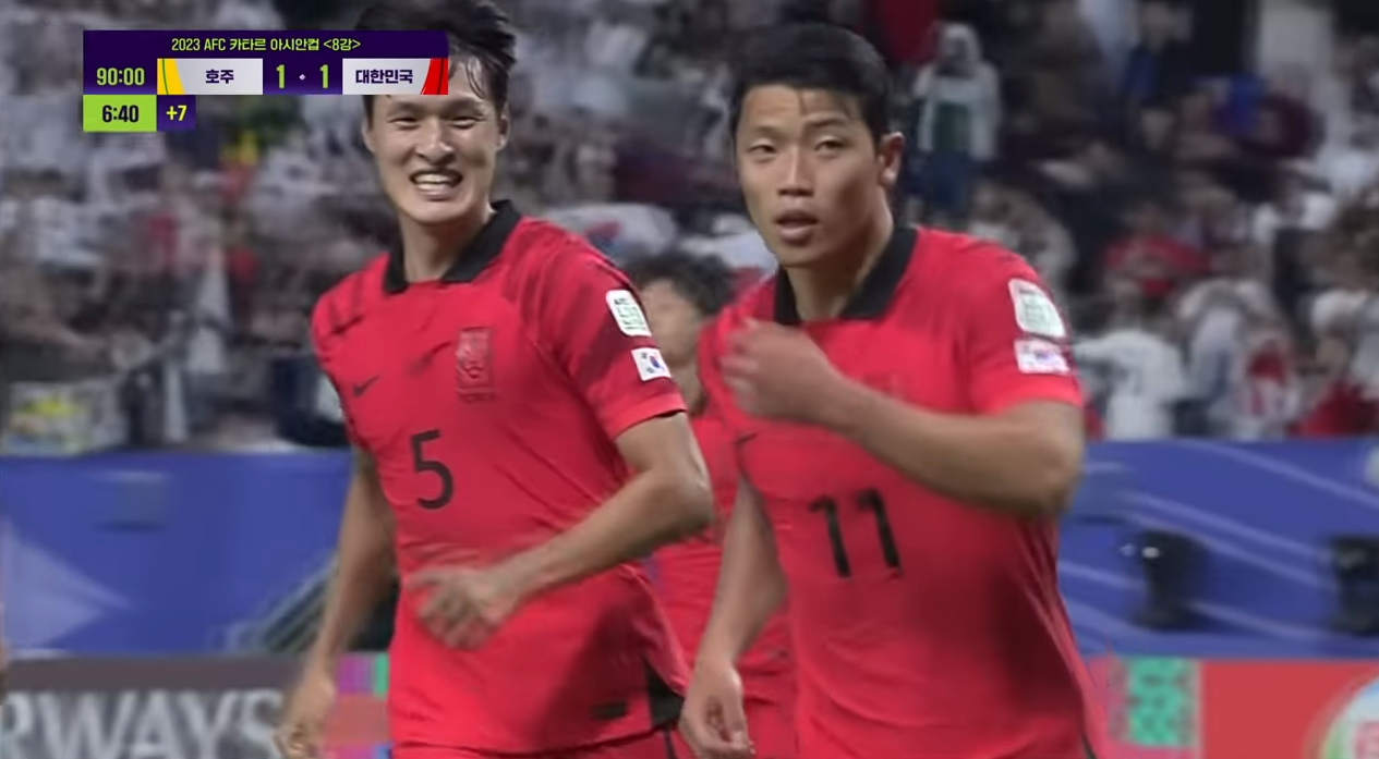 아시안컵 8강전 손흥민 프리킥 분석