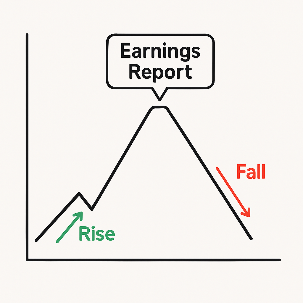 실적 발표 직후 강한 갭 상승 하락