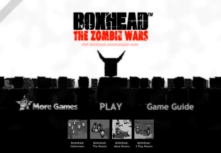 박스헤드-좀비워-플래시게임-메인-화면