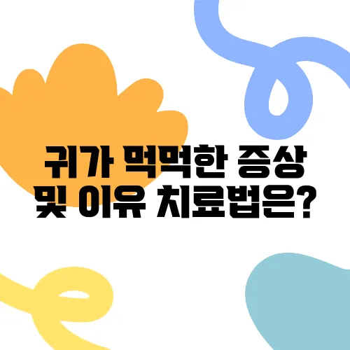 귀가 먹먹한 증상 및 이유 치료법은?