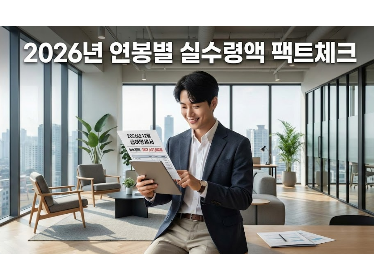 2026년 최저임금 및 연봉별 실수령액표, 내 월급 1분 만에 확인하는 법