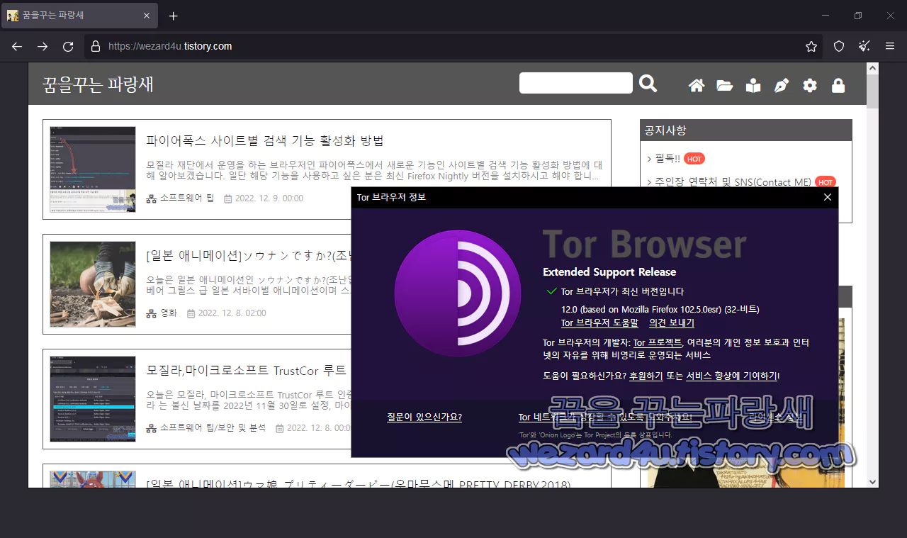 토르 브라우저 12.0