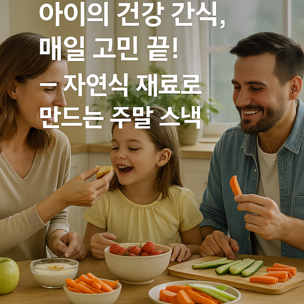 아이의 건강 간식, 매일 고민 끝! 자연식 재료로 만드는 주말 스낵 루틴