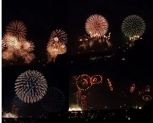 이촌역에서 바라본 한화 세계불꽃축제 한국팀 불꽃놀이