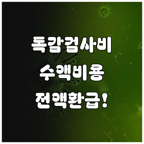 독감 검사비 수액 비용 실비 보험 환..