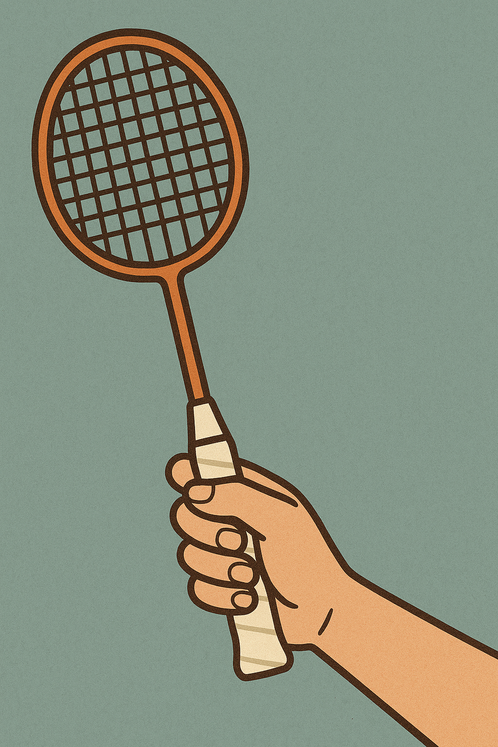배드민턴 그립 잡는 이미지
