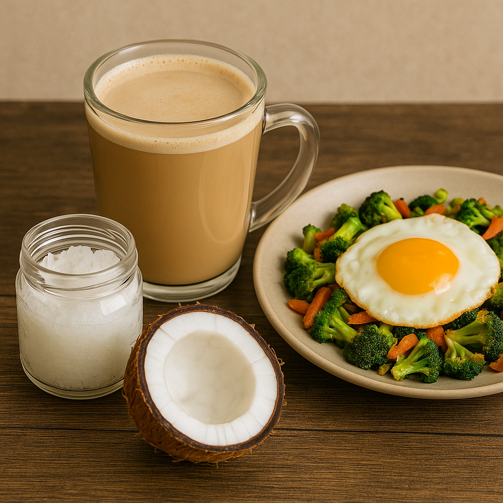 코코넛 오일을 이용한 방탄 커피와 요리