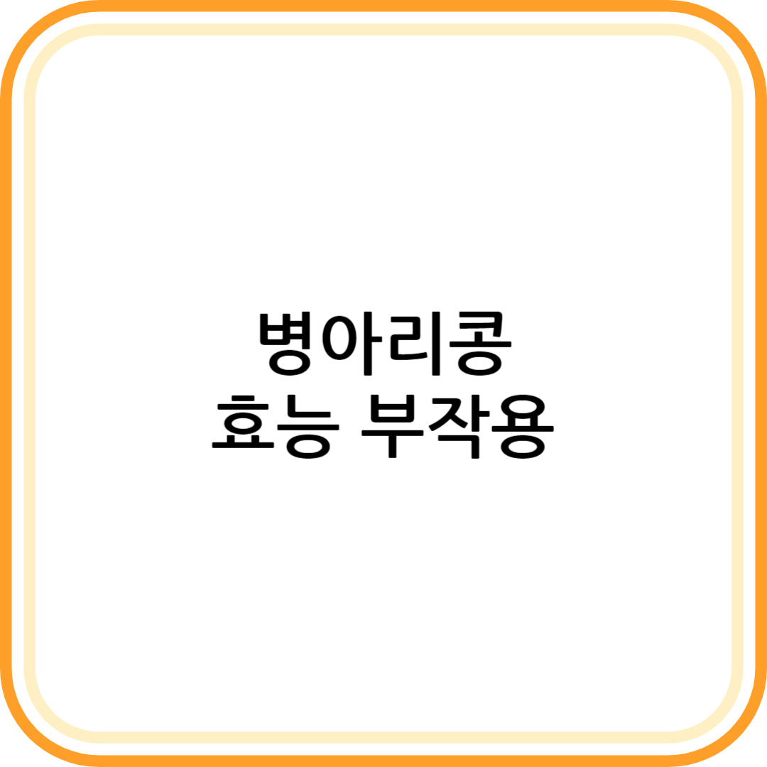 병아리콩 효능