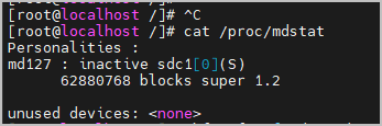 cat /proc/mdstat