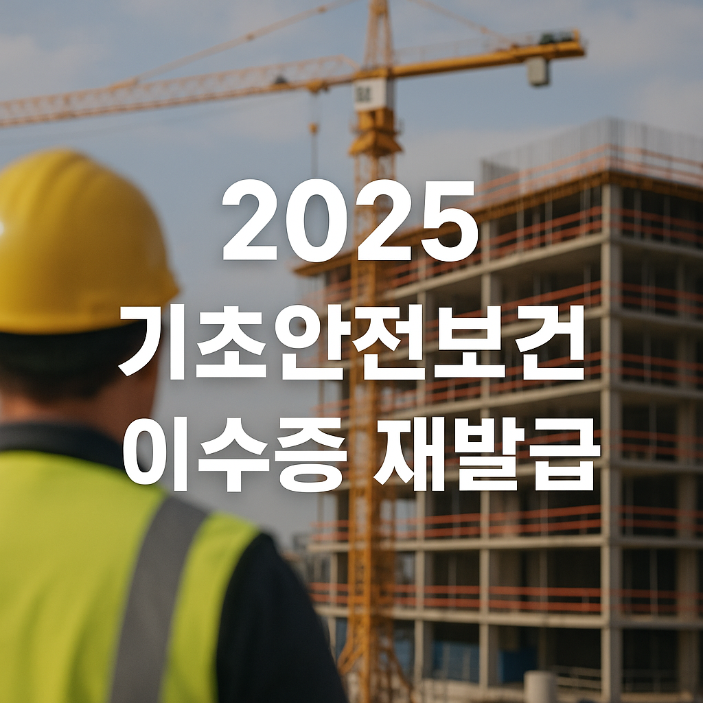 기초안전보건이수증 재발급