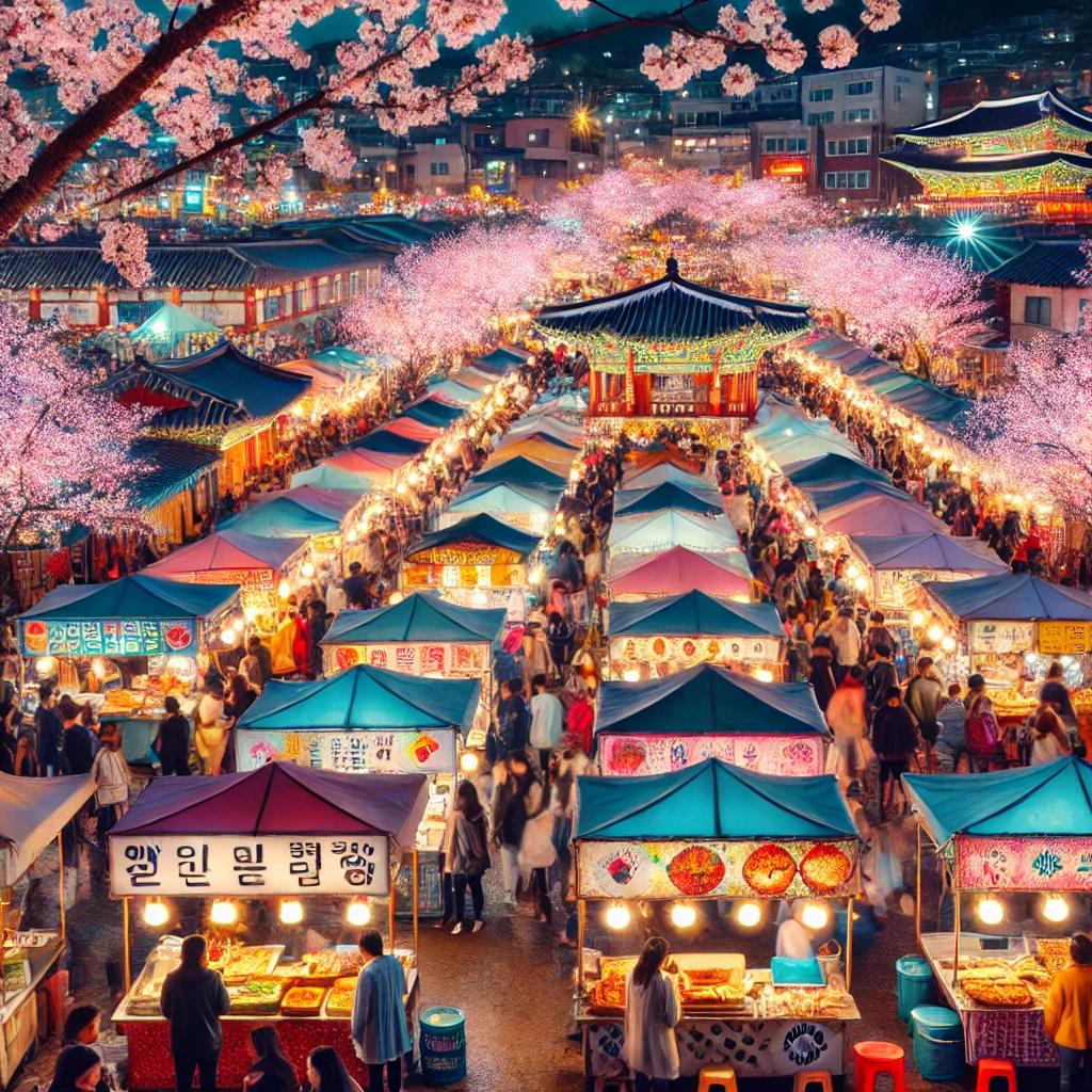 경주 벚꽃축제 야시장