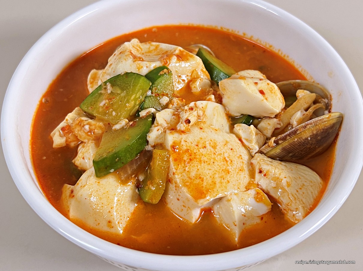 순두부 찌개 완성 자신