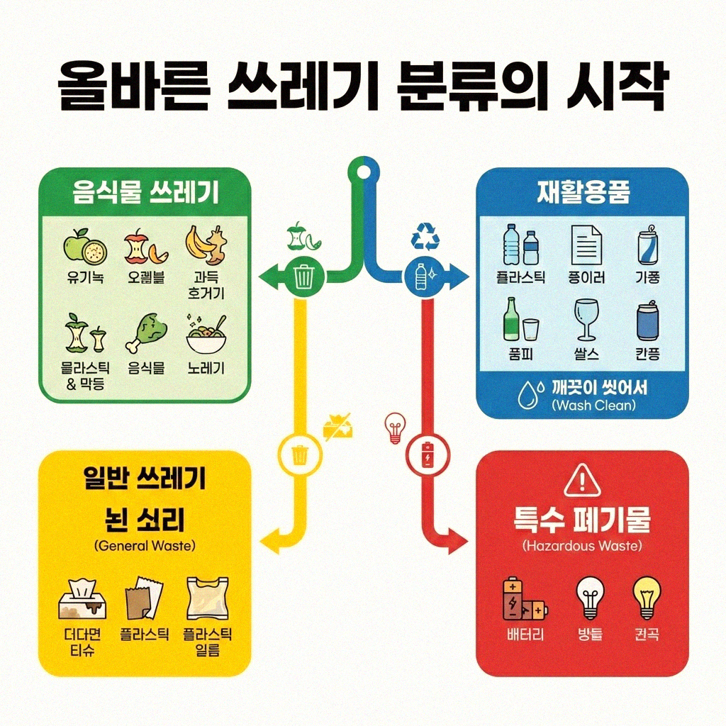알기 쉬운 쓰레기 분류표 이렇게 만들어요