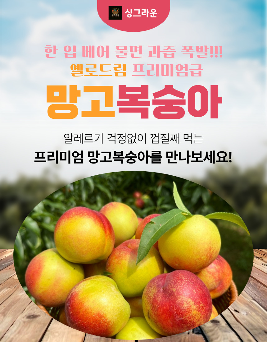 싱그라운 망고복숭아