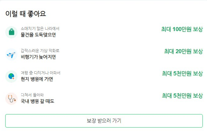 네이버페이 해외여행보험 비교, 추천 서비스