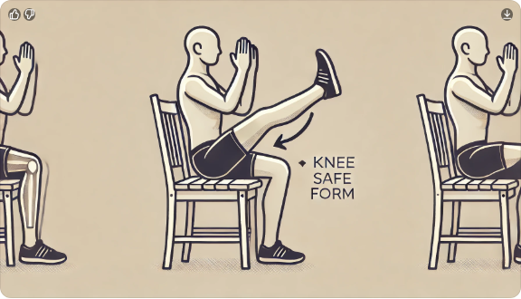 앉아서 다리 들기