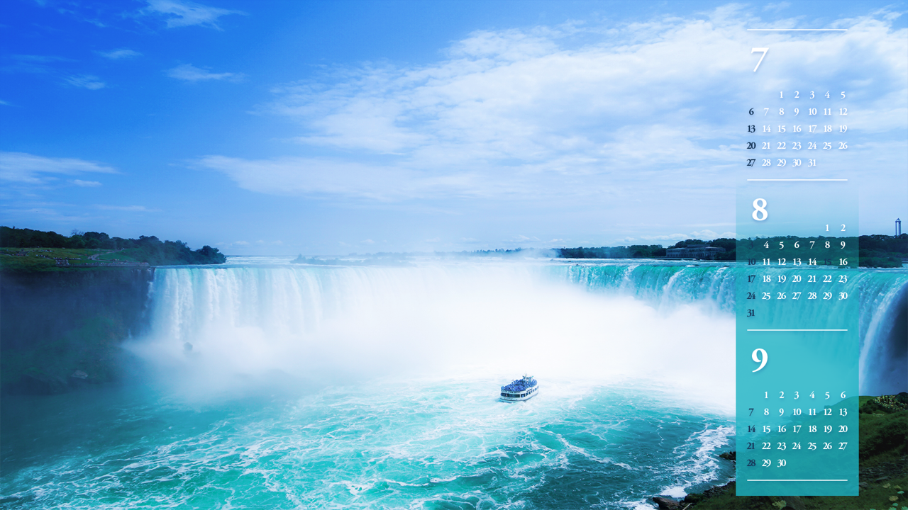 01 나이아가라 폭포 B - 2025년8월 노트북배경화면