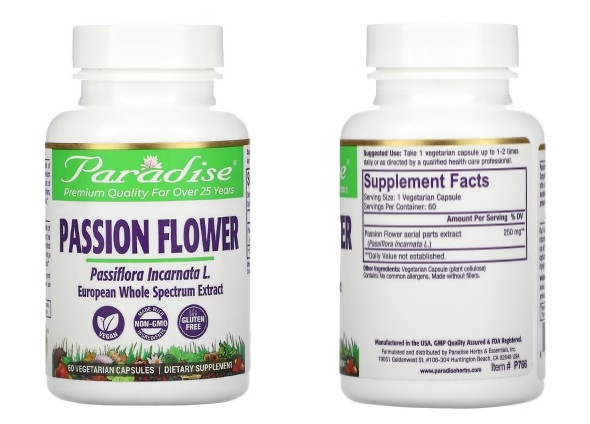 Paradise Herbs, 유럽 시계꽃, 베지 캡슐 60정