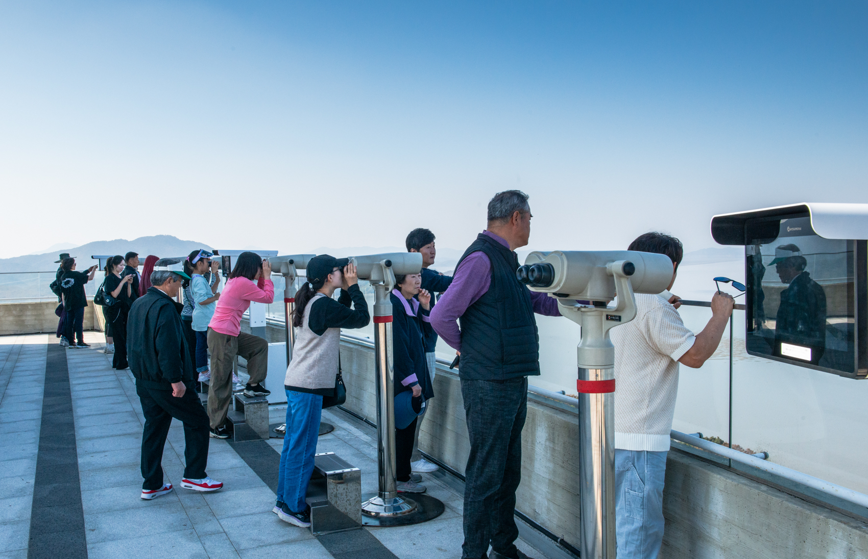 애기봉 전망대 망원경