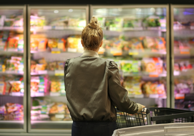 냉동식품 쇼핑모습