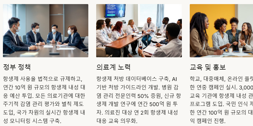 항생제 내성 대응을 위한 사회적 노력