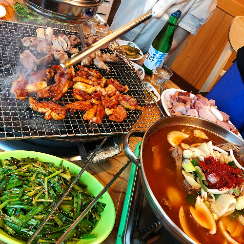 툇골오리 본점 춘천 오리 숯불구이 생방송 오늘 저녁