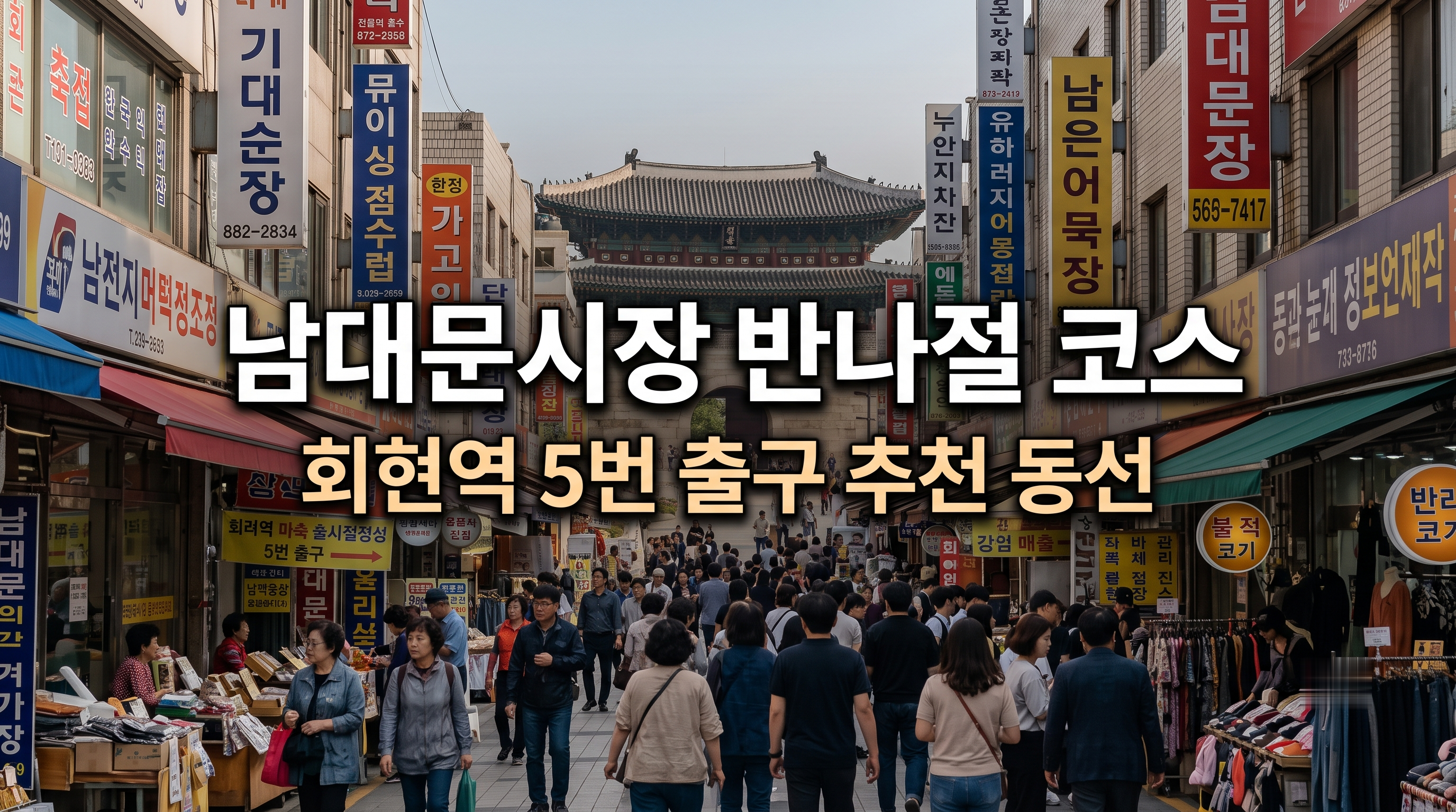 남대문시장 회현역 기준 추천 반나절 동선 정리