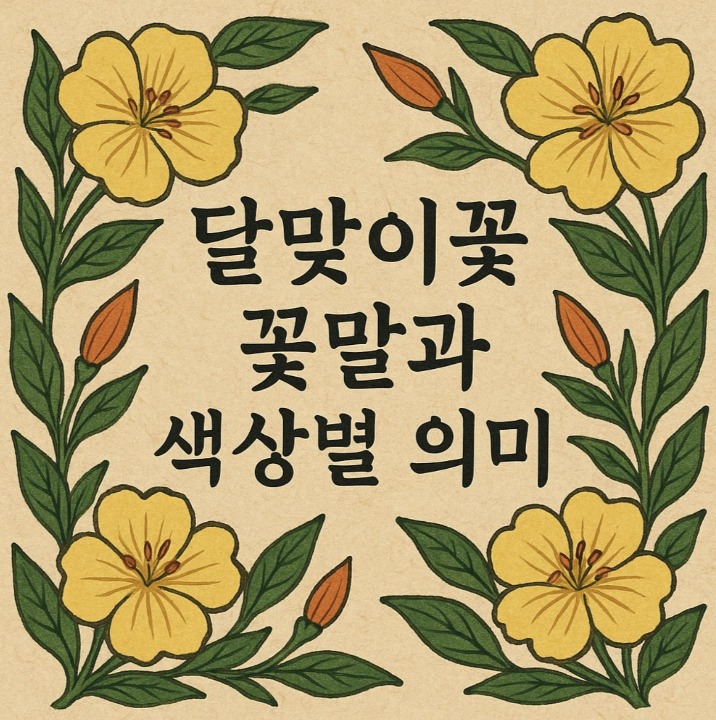 달맞이꽃 꽃말과 색상별 의미