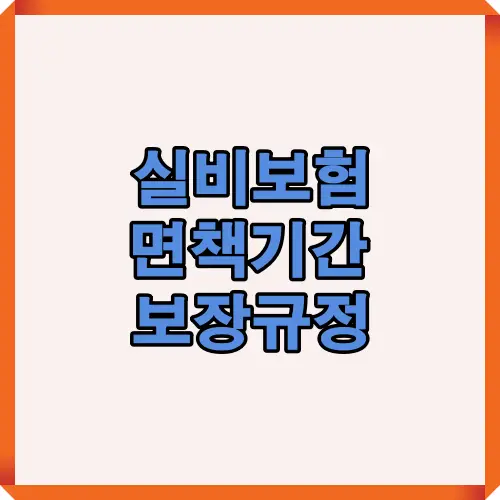 실비보험의 면책기간과 보장 개시 규정을 한눈에 정리한 요약 이미지. 일반 질병 90일, 특정 질병 최대 1년 등 보장 개시 조건을 시각적으로 설명합니다.