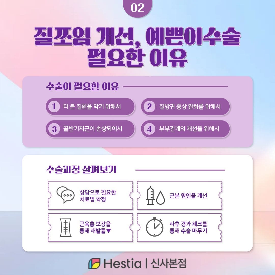 질쪼임 개선, 예쁜이수술 필요한 이유