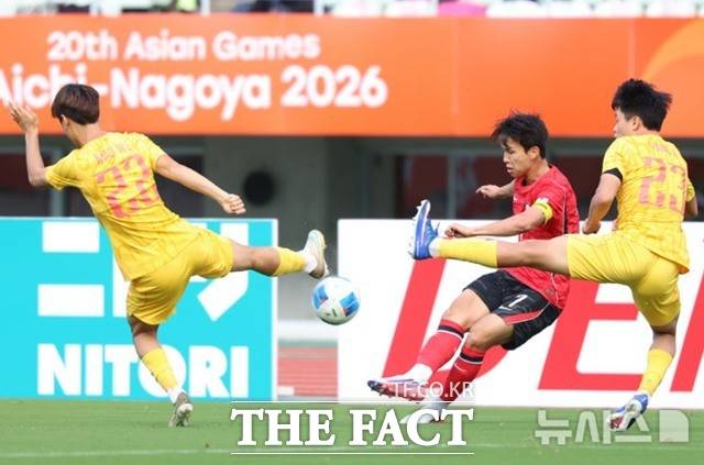 한국 중국 2-1 역전승