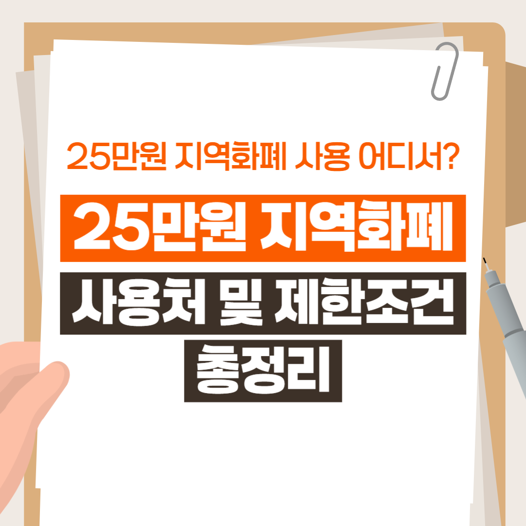 사용처 및 제한 조건 총정리