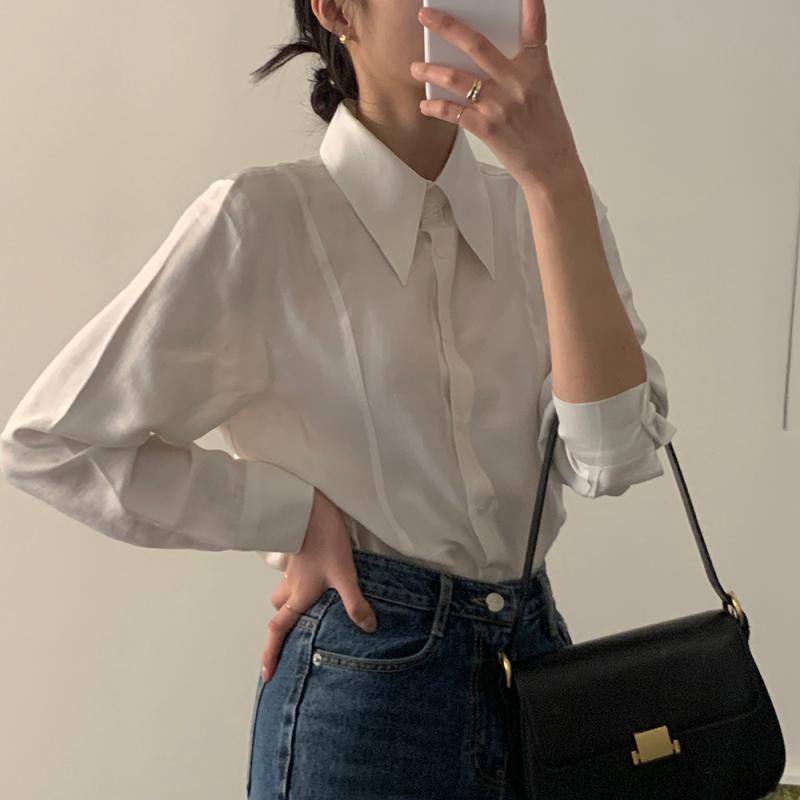 이블린 레이어드 고급 모달 빅카라블라우스