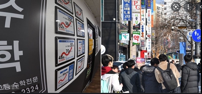 대치동 학원가의 모습