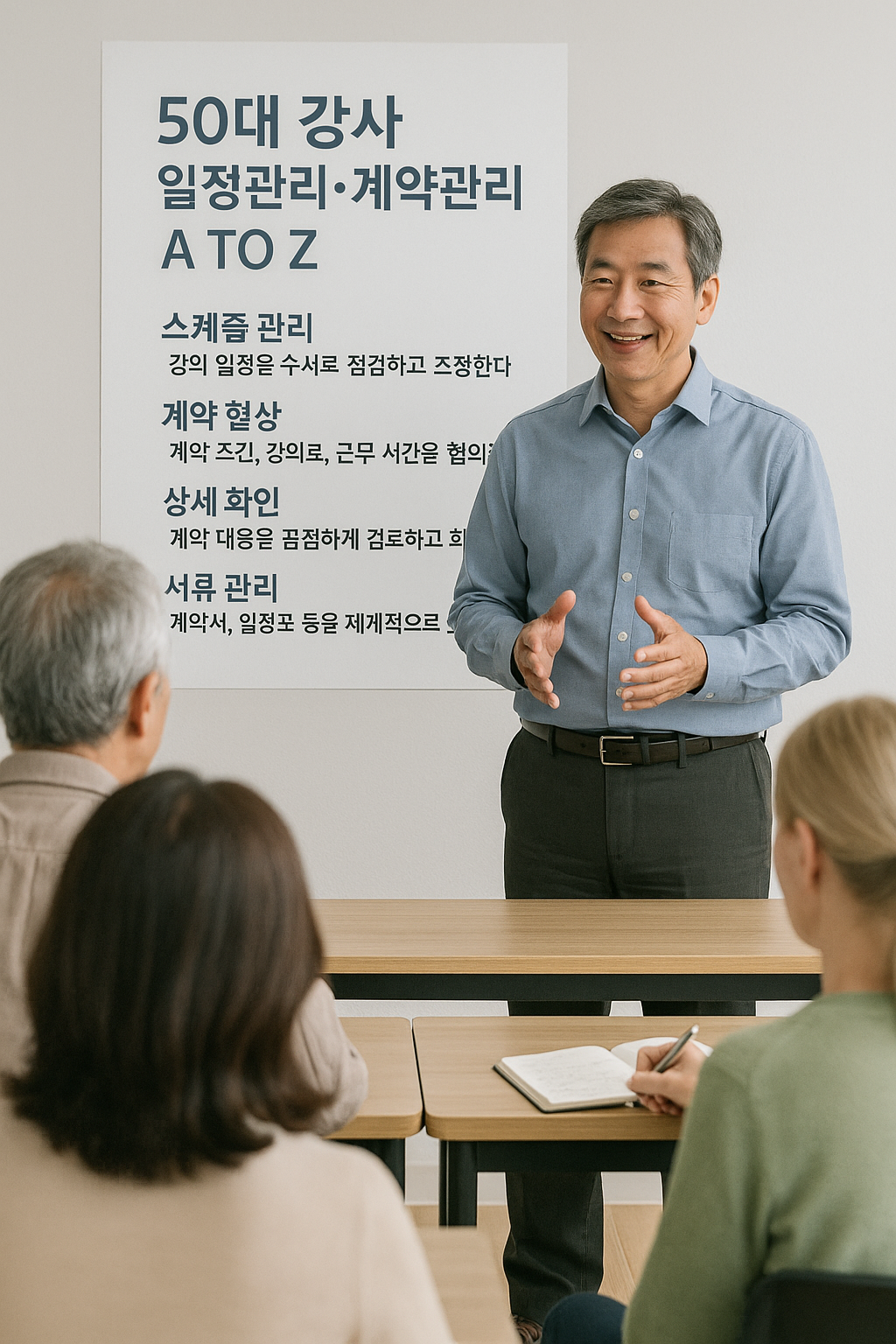 50대 강사 일정관리·계약관리 A to Z