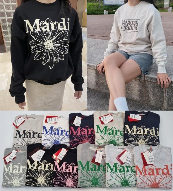 국내매장판 마리떼 프랑소와 저버 마르디 메크르디 반팔 맨투맨 긴팔 티셔츠 크롭 스웨트셔츠