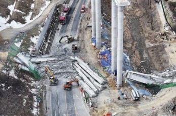 안성 고속도로 교각 붕괴 10명 사상 시공사 압수수색