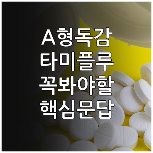 A형 독감 타미플루 복용 시 자주 묻..