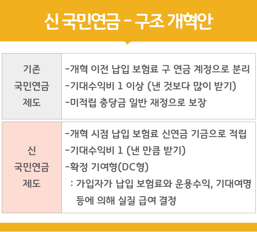신 국민연금 구조 개혁안