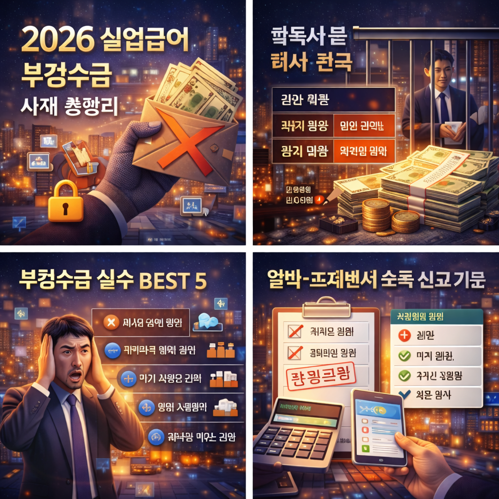 2026 실업급여 부정수급 사례｜반드시 피해야 할 실수 BEST 5