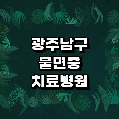 광주 남구 불면증