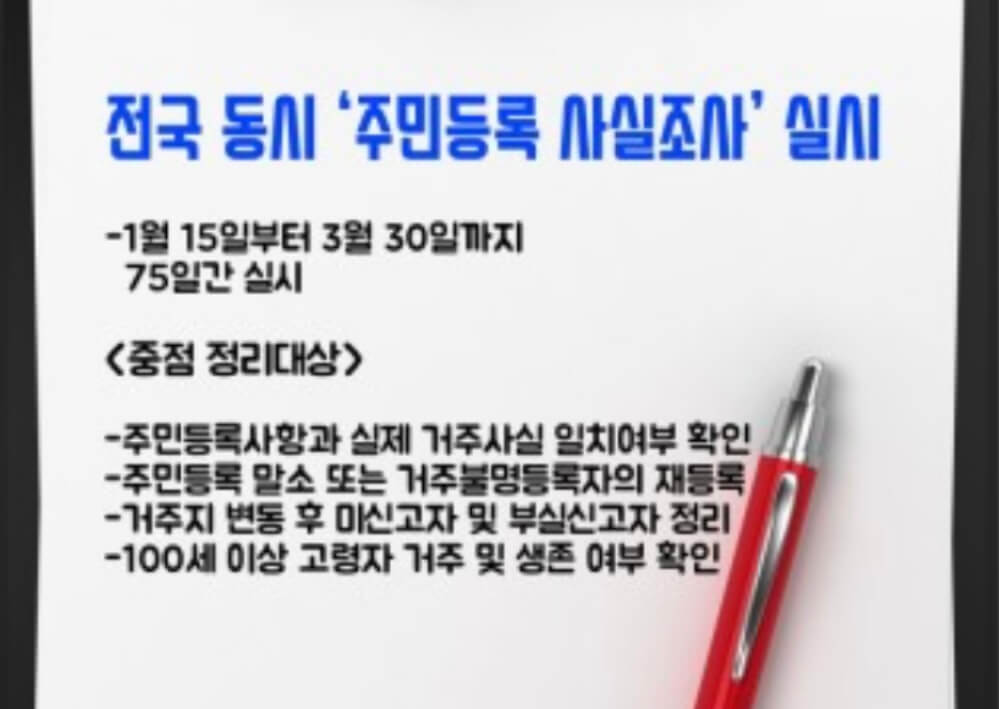 2024 주민등록사실조사 비대면 참여하는 방법